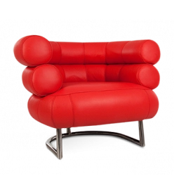 Gray Style Bibendum Chair - Red Leather