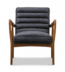 Holmen Armchair - Antique Black Leather