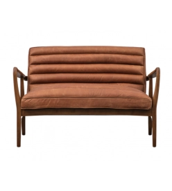 Holmen Sofa Two Seat - Antique Brown Leather