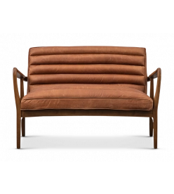 Holmen Sofa Two Seat - Antique Brown Leather