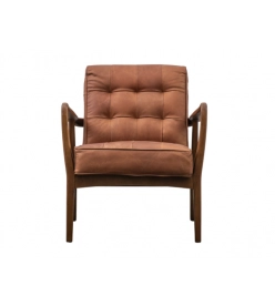 Husum Armchair - Antique Brown Leather