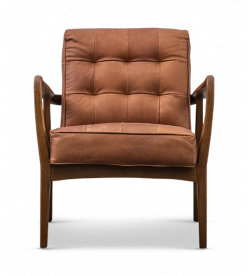 Husum Armchair - Antique Brown Leather