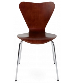 Designer Moulded Plywood Dining Chair - Walnut