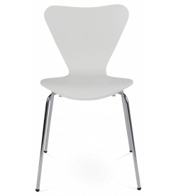 Jacobsen Series 7 Chair in White Plywood - front