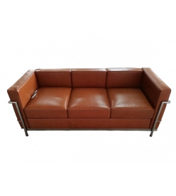 Modern Cubed Sofa Three Seat - Tan