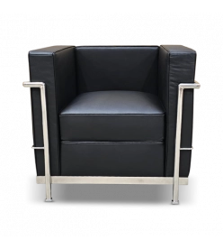 Modern Cubed Armchair - Black