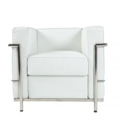 Modern Cubed Armchair - White