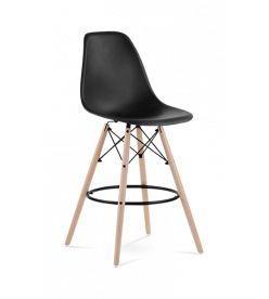 Eames Eiffel Bar Stool Replica - Black & Beech Legs 