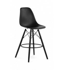 Eames Eiffel Bar Stool Replica - Black & Black Legs 