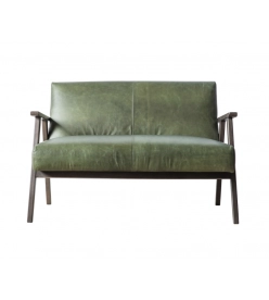 Nordhavn Sofa Two Seat - Vintage Green Leather