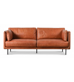 Norrebro Sofa Two Seat - Brown Leather