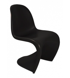 Panton Style S Chair - Black Plastic