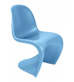 Panton Style S Chair - Blue Plastic