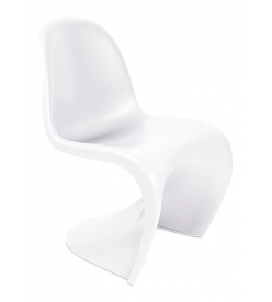 Panton Style S Chair - White Plastic