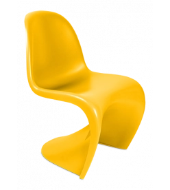 Panton Style S Chair - Yellow Plastic