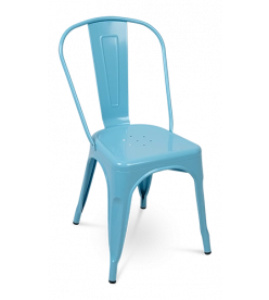 Pauchard Style Tolix Chair - Blue Steel