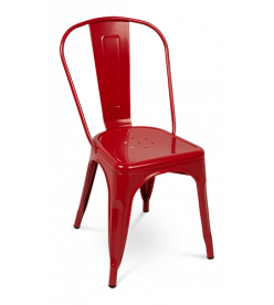 Pauchard Style Tolix Chair - Red Steel