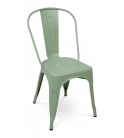 Pauchard Style Tolix Chair - Sage Green Steel