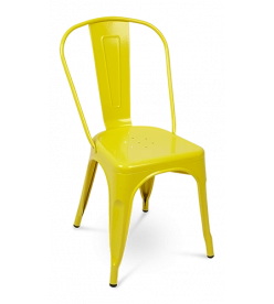 Pauchard Style Tolix Chair - Yellow Steel