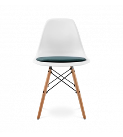 Eiffel Chair Seat Pad Cushion in Forest green - chair & cushion