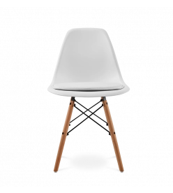 Eiffel Chair Seat Pad Cushion in White - chair & cushion
