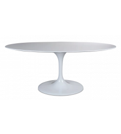 Saarinen 170cm Tulip Table Replica in White - mid angle