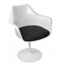 Saarinen Tulip Armchair Replica - black cushion