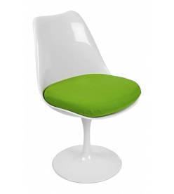 Saarinen Style Tulip Side Chair - Green Cushion