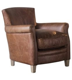 Vesterbro Armchair - Antique Brown Leather