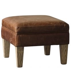 Vesterbro Stool - Antique Brown Leather