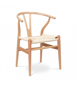 Wegner Wishbone Chair Replica in Beech Wood - front angle