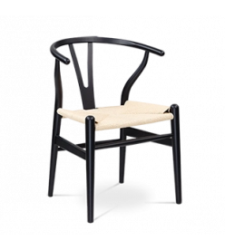 Wegner Wishbone Chair Replica - Black Wood