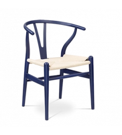 Wegner Wishbone Chair Replica - Dark Blue Wood