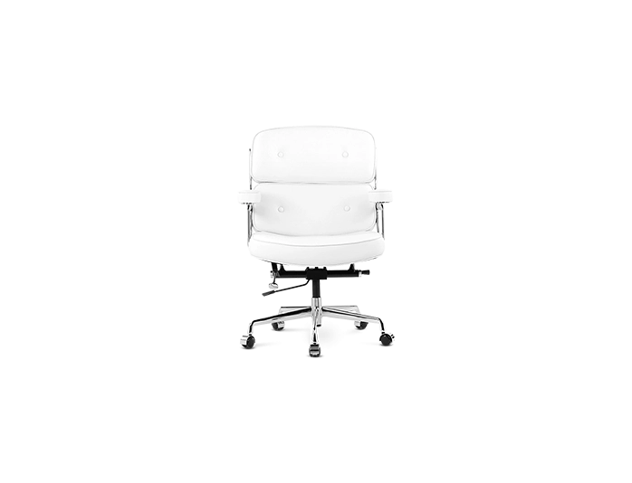Eames white deals leather office chair