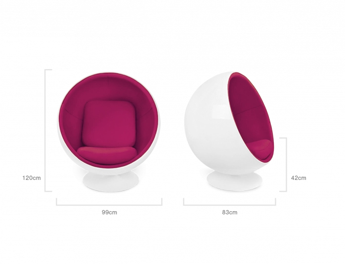 Pink ball chair 2025