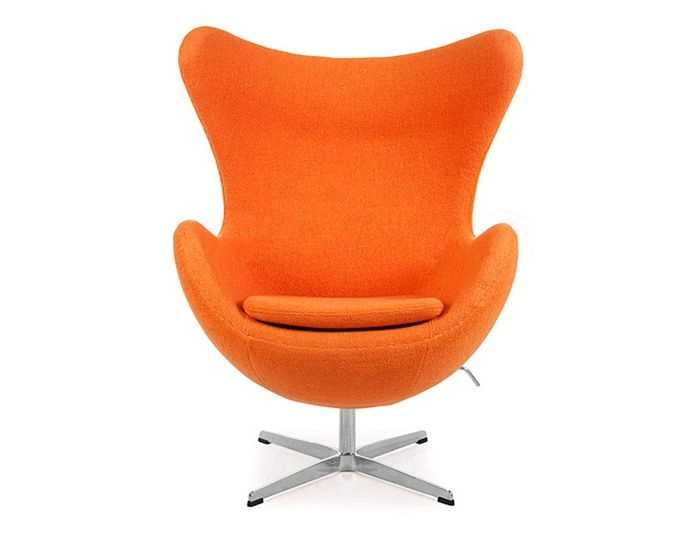 Wingback Armchair in Orange Wool | Pash Classics