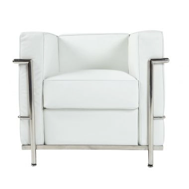 Modern Cubed Armchair - White